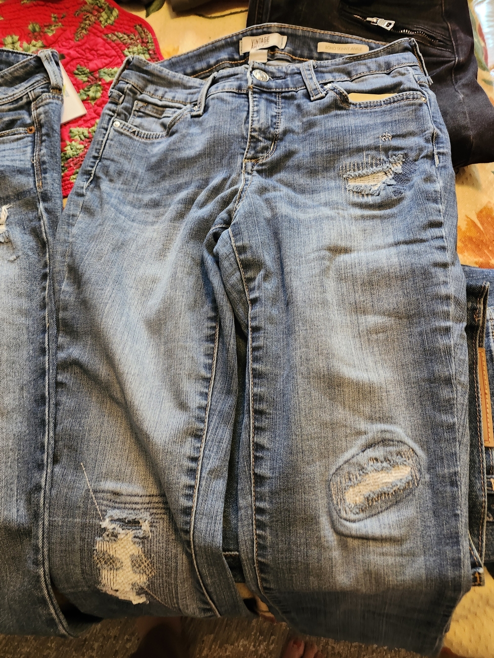Vintage America Distressed Light Blue Skinny Jeans And American EAGLE 2 FOR ONE